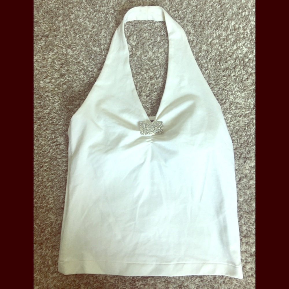 Boston Proper White Halter Top Size XS (2-4)
